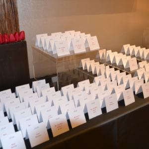 Simple Place Cards / Seating Cards for Bar Mitzvah.  RSG Events.  Toronto