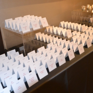 Simple Place Cards / Seating Cards for Bar Mitzvah.  RSG Events.  Toronto