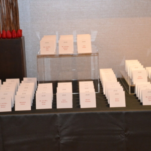 Simple Place Cards / Seating Cards for Bar Mitzvah.  RSG Events.  Toronto