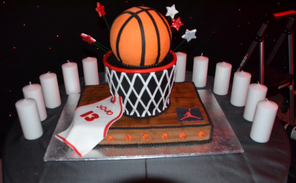 Basketball themed bar mitzvah cake.  RSG Events. Toronto