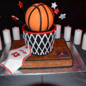 Basketball themed bar mitzvah cake.  RSG Events. Toronto