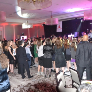 Guests dancing at a bar mitzvah.  RSG Events. Toronto