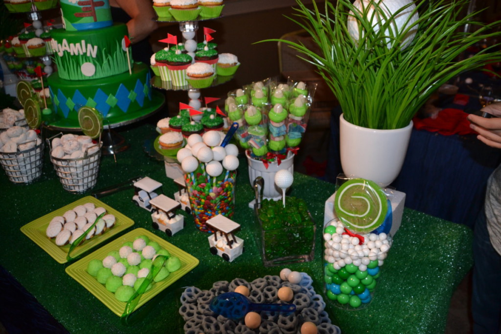 Golf-themed bar mitzvah sweet table.  An RSG Events production.  Toronto.