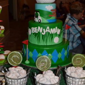 Golf-themed bar mitzvah cake.  An RSG Events production.  Toronto.