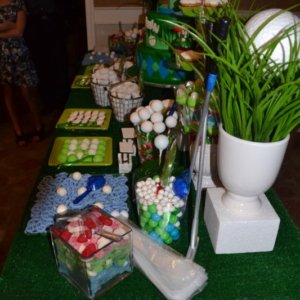 Golf-themed bar mitzvah sweet table.  An RSG Events production.  Toronto.